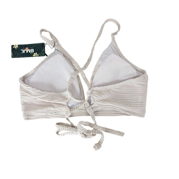 BMJL Womens Large Swimsuit High Waisted V Neck Bikini Set Beige Beach Vacation - Picture 6 of 8